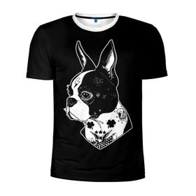 Мужская футболка 3D спортивная с принтом Французский Бульдог в Екатеринбурге, 100% полиэстер с улучшенными характеристиками | приталенный силуэт, круглая горловина, широкие плечи, сужается к линии бедра | bulldog | dog | dogs | franch | бульдог | пес | псы | собака | собакен | собаки | собачка | собачки | французский | щенки | щенок | щеночек | щеночки