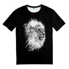 Мужская футболка 3D с принтом Лев со Шрамом в Екатеринбурге, 100% полиэфир | прямой крой, круглый вырез горловины, длина до линии бедер | Тематика изображения на принте: africa | desert | lion | lions | predator | scarm | африка | лев | львенок | львица | львицы | львы | львята | пустыня | хищник | шрам