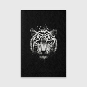Обложка для паспорта матовая кожа с принтом Dark Tiger в Екатеринбурге, натуральная матовая кожа | размер 19,3 х 13,7 см; прозрачные пластиковые крепления | africa | creepy | dark | desert | predator | scary | tiger | tigers | африка | жуткий | мрачный | пустыня | страшный | тигр | тигренок | тигрица | тигрицы | тигры | тигрята | хищник