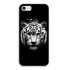 Чехол для iPhone 5/5S матовый с принтом Dark Tiger в Екатеринбурге, Силикон | Область печати: задняя сторона чехла, без боковых панелей | africa | creepy | dark | desert | predator | scary | tiger | tigers | африка | жуткий | мрачный | пустыня | страшный | тигр | тигренок | тигрица | тигрицы | тигры | тигрята | хищник
