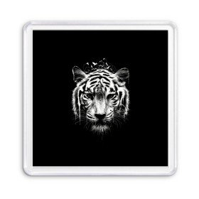 Магнит 55*55 с принтом Dark Tiger в Екатеринбурге, Пластик | Размер: 65*65 мм; Размер печати: 55*55 мм | africa | creepy | dark | desert | predator | scary | tiger | tigers | африка | жуткий | мрачный | пустыня | страшный | тигр | тигренок | тигрица | тигрицы | тигры | тигрята | хищник