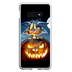 Чехол для Samsung S10E с принтом Halloween в Екатеринбурге, Силикон | Область печати: задняя сторона чехла, без боковых панелей | аниме | ведьма | девушка | зомби | ирландия | кладбище | колдун | кости | кошки | летучие | луна | мертвец | мёртвые | монстры | мыши | ночь | оборотни | пауки | паутина | подарок | праздник | свет | свечи