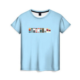 Женская футболка 3D с принтом Футурама - минимализм в Екатеринбурге, 100% полиэфир ( синтетическое хлопкоподобное полотно) | прямой крой, круглый вырез горловины, длина до линии бедер | bender | fry | futurama | planet express | бендер | гипножаба | зойдберг | лила | фрай | футурама