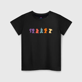 Детская футболка хлопок с принтом Futurama characters в Екатеринбурге, 100% хлопок | круглый вырез горловины, полуприлегающий силуэт, длина до линии бедер | Тематика изображения на принте: bender | fry | futurama | planet express | бендер | гипножаба | зойдберг | лила | фрай | футурама