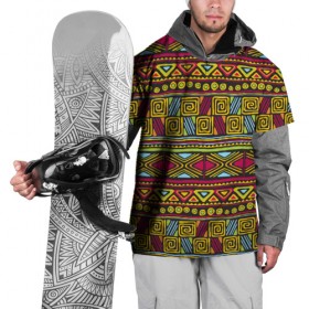 Накидка на куртку 3D с принтом Этнический орнамент в Екатеринбурге, 100% полиэстер |  | Тематика изображения на принте: африка | геометрия | индия | орнамент | узор | этно