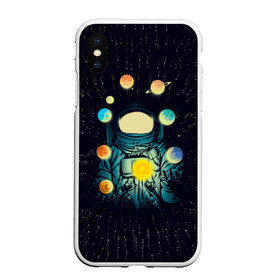 Чехол для iPhone XS Max матовый с принтом Космический жонглер в Екатеринбурге, Силикон | Область печати: задняя сторона чехла, без боковых панелей | Тематика изображения на принте: астронавт | венера | вселенная | галактика | звезда | земля | космонавт | космос | марс | меркурий | планеты | сатурн | свет | скафандр | солнце | стекло | тени | уран | юпитер