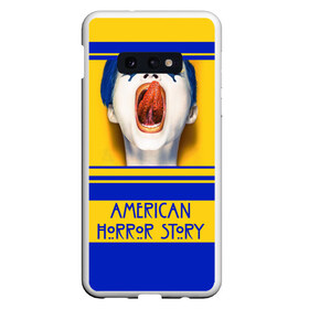 Чехол для Samsung S10E с принтом American Horror Story в Екатеринбурге, Силикон | Область печати: задняя сторона чехла, без боковых панелей | ahs | american horror story | американская история ужасов | язык