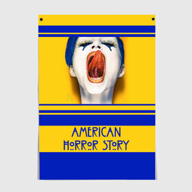 Постер с принтом American Horror Story в Екатеринбурге, 100% бумага
 | бумага, плотность 150 мг. Матовая, но за счет высокого коэффициента гладкости имеет небольшой блеск и дает на свету блики, но в отличии от глянцевой бумаги не покрыта лаком | ahs | american horror story | американская история ужасов | язык