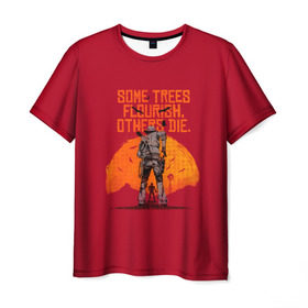 Мужская футболка 3D с принтом Red Dead Redemption 2 в Екатеринбурге, 100% полиэфир | прямой крой, круглый вырез горловины, длина до линии бедер | dead | gamer | john | marston | rdr | red | redemption | rockstar | shooter | western | вестерн | джон | марстон | шутер