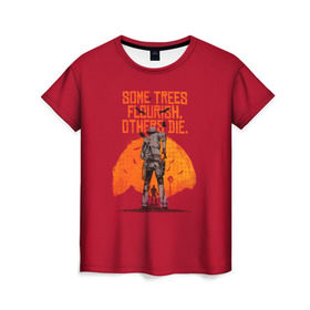 Женская футболка 3D с принтом Red Dead Redemption 2 в Екатеринбурге, 100% полиэфир ( синтетическое хлопкоподобное полотно) | прямой крой, круглый вырез горловины, длина до линии бедер | dead | gamer | john | marston | rdr | red | redemption | rockstar | shooter | western | вестерн | джон | марстон | шутер