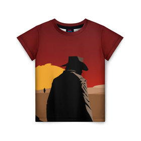 Детская футболка 3D с принтом Red Dead Redemption 2 в Екатеринбурге, 100% гипоаллергенный полиэфир | прямой крой, круглый вырез горловины, длина до линии бедер, чуть спущенное плечо, ткань немного тянется | dead | gamer | john | marston | rdr | red | redemption | rockstar | shooter | western | вестерн | джон | марстон | шутер