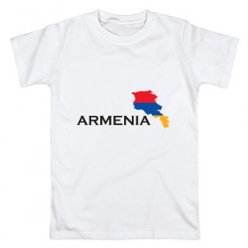 Мужская футболка хлопок с принтом Armenia в Екатеринбурге, 100% хлопок | прямой крой, круглый вырез горловины, длина до линии бедер, слегка спущенное плечо. | 
