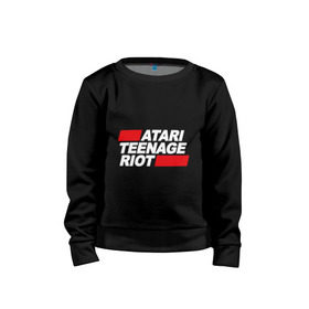 Детский свитшот хлопок с принтом Atari Teenage Riot в Екатеринбурге, 100% хлопок | круглый вырез горловины, эластичные манжеты, пояс и воротник | Тематика изображения на принте: atari | atr | digital | hardcore | music | punk | rave | riot | rock | teenage | музыка | панк | рок