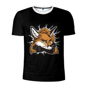 Мужская футболка 3D спортивная с принтом Лис Уверен в Себе в Екатеринбурге, 100% полиэстер с улучшенными характеристиками | приталенный силуэт, круглая горловина, широкие плечи, сужается к линии бедра | Тематика изображения на принте: cute | fox | foxes | ginger | tail | забавная | лис | лиса | лисица | лисицы | лисичка | лисички | лисы | милая | рыжая | рыжие | смешная | фыр | хвост | хвосты