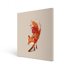 Холст квадратный с принтом Paint Fox в Екатеринбурге, 100% ПВХ |  | Тематика изображения на принте: cute | fox | foxes | ginger | paint | tail | забавная | краска | лис | лиса | лисица | лисицы | лисичка | лисички | лисы | милая | рыжая | рыжие | смешная | фыр | хвост | хвосты