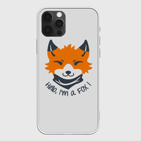 Чехол для iPhone 12 Pro Max с принтом Hello Fox в Екатеринбурге, Силикон |  | Тематика изображения на принте: cute | fox | foxes | ginger | hello | tail | забавная | лис | лиса | лисица | лисицы | лисичка | лисички | лисы | милая | привет | рыжая | рыжие | смешная | фыр | хвост | хвосты