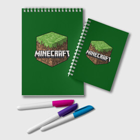 Блокнот с принтом Minecraft в Екатеринбурге, 100% бумага | 48 листов, плотность листов — 60 г/м2, плотность картонной обложки — 250 г/м2. Листы скреплены удобной пружинной спиралью. Цвет линий — светло-серый
 | Тематика изображения на принте: craft | creeper | enderman | mine | minecraft | miner | online | skeleton | sword | tnt | world | zombie | динамит | зомби | игра | игры | кирка | крипер | майнер | майнкрафт | меч | мир | онлайн | скелетон