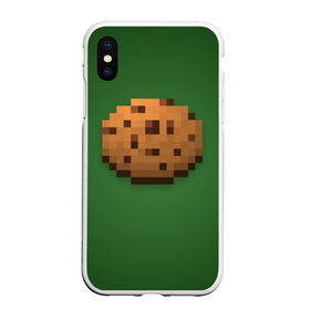 Чехол для iPhone XS Max матовый с принтом Minecraft Печенька в Екатеринбурге, Силикон | Область печати: задняя сторона чехла, без боковых панелей | cookies | craft | creeper | mine | minecraft | miner | online | skeleton | sword | tnt | world | zombie | зомби | игра | игры | кирка | крипер | майнер | майнкрафт | меч | мир | онлайн | печенье | печенька | скелетон