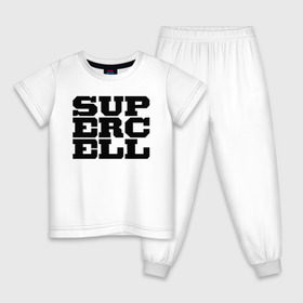 Детская пижама хлопок с принтом SUPERCELL в Екатеринбурге, 100% хлопок |  брюки и футболка прямого кроя, без карманов, на брюках мягкая резинка на поясе и по низу штанин
 | supercell | игра | клеш | клэш | суперселл