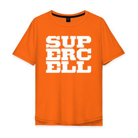 Мужская футболка хлопок Oversize с принтом SUPERCELL в Екатеринбурге, 100% хлопок | свободный крой, круглый ворот, “спинка” длиннее передней части | supercell | игра | клеш | клэш | суперселл