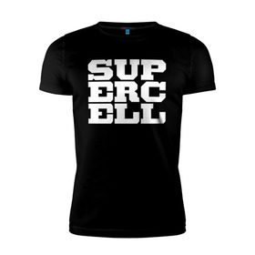 Мужская футболка премиум с принтом SUPERCELL в Екатеринбурге, 92% хлопок, 8% лайкра | приталенный силуэт, круглый вырез ворота, длина до линии бедра, короткий рукав | supercell | игра | клеш | клэш | суперселл