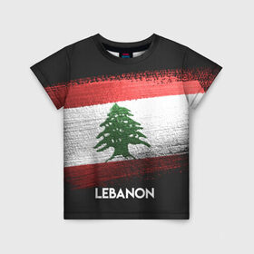Детская футболка 3D с принтом LEBANON(Ливан) в Екатеринбурге, 100% гипоаллергенный полиэфир | прямой крой, круглый вырез горловины, длина до линии бедер, чуть спущенное плечо, ткань немного тянется | lebanon | urban | город | ливан | мир | путешествие | символика | страны | флаг