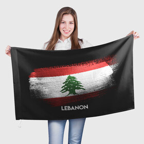 Флаг 3D с принтом LEBANON(Ливан) в Екатеринбурге, 100% полиэстер | плотность ткани — 95 г/м2, размер — 67 х 109 см. Принт наносится с одной стороны | lebanon | urban | город | ливан | мир | путешествие | символика | страны | флаг