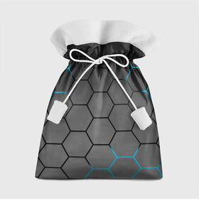 Подарочный 3D мешок с принтом Плиты с Энергией в Екатеринбурге, 100% полиэстер | Размер: 29*39 см | hexagon | metal | pattern | steel | броня | гексагон | метал | плиты | сталь | текстура