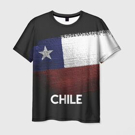 Мужская футболка 3D с принтом Chile(Чили) в Екатеринбурге, 100% полиэфир | прямой крой, круглый вырез горловины, длина до линии бедер | Тематика изображения на принте: chile | urban | город | мир | путешествие | символика | страны | флаг | чили