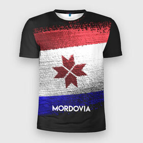 Мужская футболка 3D спортивная с принтом MORDOVIA(Мордовия) в Екатеринбурге, 100% полиэстер с улучшенными характеристиками | приталенный силуэт, круглая горловина, широкие плечи, сужается к линии бедра | Тематика изображения на принте: urban | город | мир | мордовия | путешествие | символика | страны | флаг