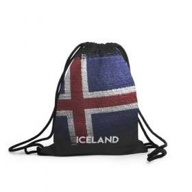 Рюкзак-мешок 3D с принтом Iceland(Исландия) в Екатеринбурге, 100% полиэстер | плотность ткани — 200 г/м2, размер — 35 х 45 см; лямки — толстые шнурки, застежка на шнуровке, без карманов и подкладки | iceland | urban | город | мир | путешествие | символика | страны | флаг