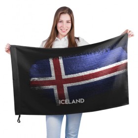 Флаг 3D с принтом Iceland(Исландия) в Екатеринбурге, 100% полиэстер | плотность ткани — 95 г/м2, размер — 67 х 109 см. Принт наносится с одной стороны | iceland | urban | город | мир | путешествие | символика | страны | флаг