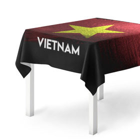 Скатерть 3D с принтом VIETNAM(Вьетнам) в Екатеринбурге, 100% полиэстер (ткань не мнется и не растягивается) | Размер: 150*150 см | Тематика изображения на принте: urban | vietnam | город | мир | путешествие | символика | страны | флаг