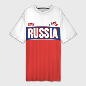 Платье-футболка 3D с принтом Team Russia в Екатеринбурге,  |  | community | country | moscow | ornament | pattern | russia | russian | sport | style | team | комюнити | москва | надпись | орнамент | россия | русская | русский | спорт | стиль | страна | узор