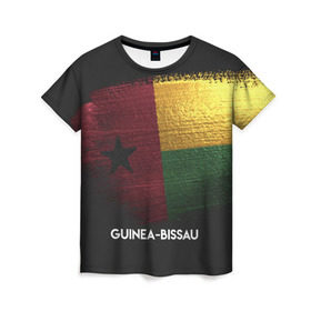 Женская футболка 3D с принтом Guinea-Bissau(Гвинея-Бисау) в Екатеринбурге, 100% полиэфир ( синтетическое хлопкоподобное полотно) | прямой крой, круглый вырез горловины, длина до линии бедер | Тематика изображения на принте: urban | гвинея бисау | город | мир | путешествие | символика | страны | флаг