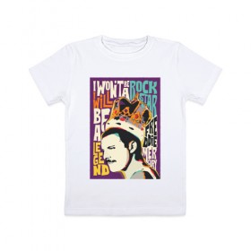 Детская футболка хлопок с принтом Queen в Екатеринбурге, 100% хлопок | круглый вырез горловины, полуприлегающий силуэт, длина до линии бедер | freddie mercury | queen | фредди меркьюри