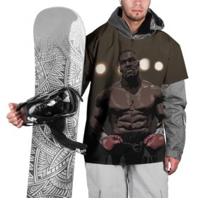 Накидка на куртку 3D с принтом Myke Tyson_7 в Екатеринбурге, 100% полиэстер |  | myke tyson | бокс | боксер | железный майк | нокаут