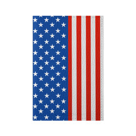 Обложка для паспорта матовая кожа с принтом Американский Флаг в Екатеринбурге, натуральная матовая кожа | размер 19,3 х 13,7 см; прозрачные пластиковые крепления | америка | вашингтон | звезды | патриот | сша | трамп | триколор