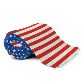 Плед 3D с принтом Американский Флаг в Екатеринбурге, 100% полиэстер | закругленные углы, все края обработаны. Ткань не мнется и не растягивается | Тематика изображения на принте: америка | вашингтон | звезды | патриот | сша | трамп | триколор