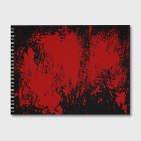 Альбом для рисования с принтом Red blood в Екатеринбурге, 100% бумага
 | матовая бумага, плотность 200 мг. | halloween | брызги красок | брызги крови | картина кровью | красные пятна | кровавая абстракция | кровавые пятна | кровь | пятна краски