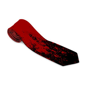 Галстук 3D с принтом Red blood в Екатеринбурге, 100% полиэстер | Длина 148 см; Плотность 150-180 г/м2 | halloween | брызги красок | брызги крови | картина кровью | красные пятна | кровавая абстракция | кровавые пятна | кровь | пятна краски