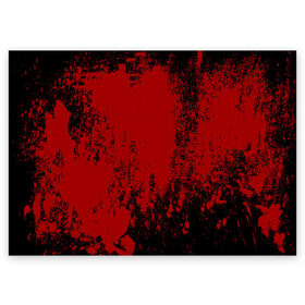 Поздравительная открытка с принтом Red blood в Екатеринбурге, 100% бумага | плотность бумаги 280 г/м2, матовая, на обратной стороне линовка и место для марки
 | halloween | брызги красок | брызги крови | картина кровью | красные пятна | кровавая абстракция | кровавые пятна | кровь | пятна краски