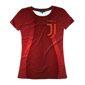 Женская футболка 3D с принтом Juventus new uniform в Екатеринбурге, 100% полиэфир ( синтетическое хлопкоподобное полотно) | прямой крой, круглый вырез горловины, длина до линии бедер | club | football | juventus | белый | италия | клуб | форма | черный | ювентус