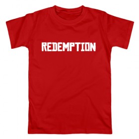 Мужская футболка хлопок с принтом Redemption RDR2 в Екатеринбурге, 100% хлопок | прямой крой, круглый вырез горловины, длина до линии бедер, слегка спущенное плечо. | 
