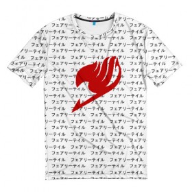 Мужская футболка 3D с принтом Fairy Tail в Екатеринбурге, 100% полиэфир | прямой крой, круглый вырез горловины, длина до линии бедер | anime | fairy tail | аниме | иероглифы | сёнэн | хвост феи