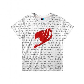 Детская футболка 3D с принтом Fairy Tail в Екатеринбурге, 100% гипоаллергенный полиэфир | прямой крой, круглый вырез горловины, длина до линии бедер, чуть спущенное плечо, ткань немного тянется | anime | fairy tail | аниме | иероглифы | сёнэн | хвост феи