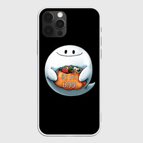 Чехол для iPhone 12 Pro Max с принтом Be my Boo в Екатеринбурге, Силикон |  | candy | deliciouse | ghost | halloween | night | pumpkin | spirit | treat | trick | вкусняшки | гадость | дух | конфеты | ночь | приведение | призрак | сладости | тыква | хеллоуин | хэллоуин