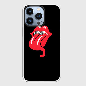 Чехол для iPhone 13 Pro с принтом Monsters Kiss в Екатеринбурге,  |  | Тематика изображения на принте: halloween | jagger | lips | mick | monster | rock | rolling | stones | tongue | tooth | вольные | губы | джаггер | зубы | камни | катящиеся | мик | монстер | рок | странники | хеллоуин | хэллоуин | язык