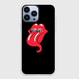 Чехол для iPhone 13 Pro Max с принтом Monsters Kiss в Екатеринбурге,  |  | Тематика изображения на принте: halloween | jagger | lips | mick | monster | rock | rolling | stones | tongue | tooth | вольные | губы | джаггер | зубы | камни | катящиеся | мик | монстер | рок | странники | хеллоуин | хэллоуин | язык