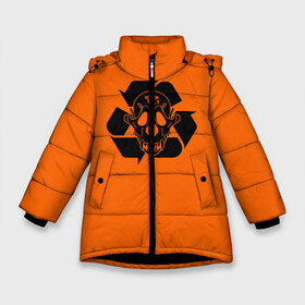 Зимняя куртка для девочек 3D с принтом Skull of PHARAOH в Екатеринбурге, ткань верха — 100% полиэстер; подклад — 100% полиэстер, утеплитель — 100% полиэстер. | длина ниже бедра, удлиненная спинка, воротник стойка и отстегивающийся капюшон. Есть боковые карманы с листочкой на кнопках, утяжки по низу изделия и внутренний карман на молнии. 

Предусмотрены светоотражающий принт на спинке, радужный светоотражающий элемент на пуллере молнии и на резинке для утяжки. | pharaoh | глеб голубин | фара | фараон | фараох